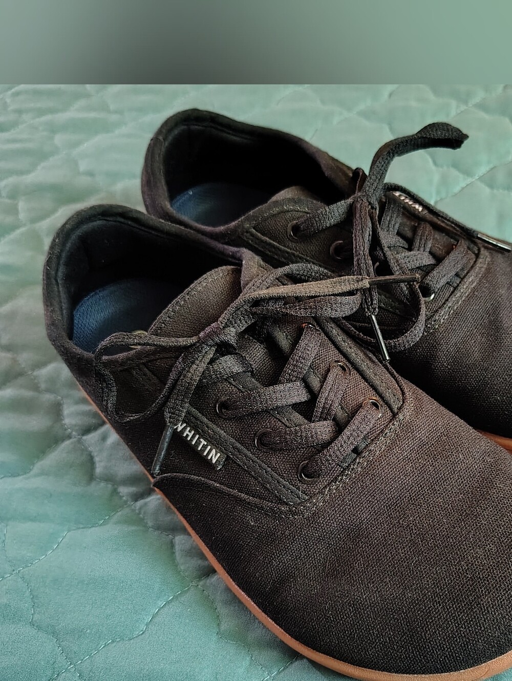 WHITIN Black Canvas Lace-Up Women's Casual Shoes